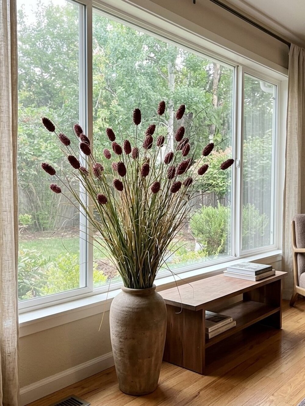 46" Tall Faux Great Burnet & Grass Floor Decor (6 Pack)